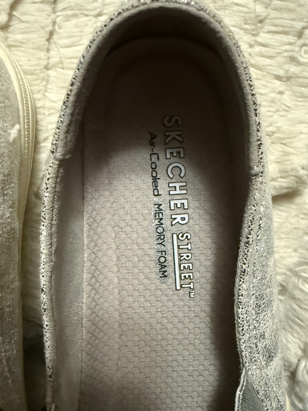 Skechers Street Slip-On Memory Foam Sneakers - Light Gray - Picture 3 of 9